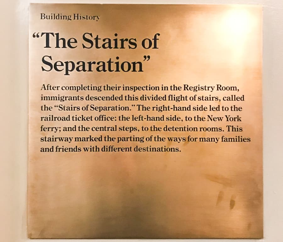 schody separacji Ellis Island